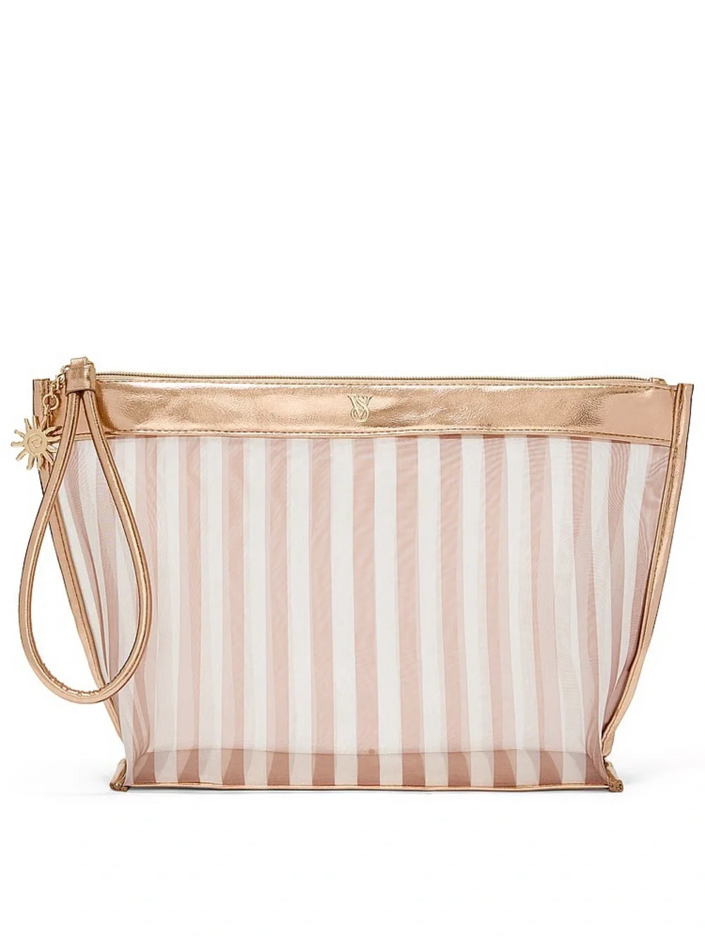 NWT VICTORIA'S SECRET Bronze Wristlet Beauty Pouch